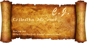 Czibulka József névjegykártya